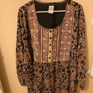 Woman's blouse with sparkly bodice